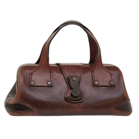 GUCCI Hand Bag Leather Brown Auth bs6691 - Picture 1 of 16